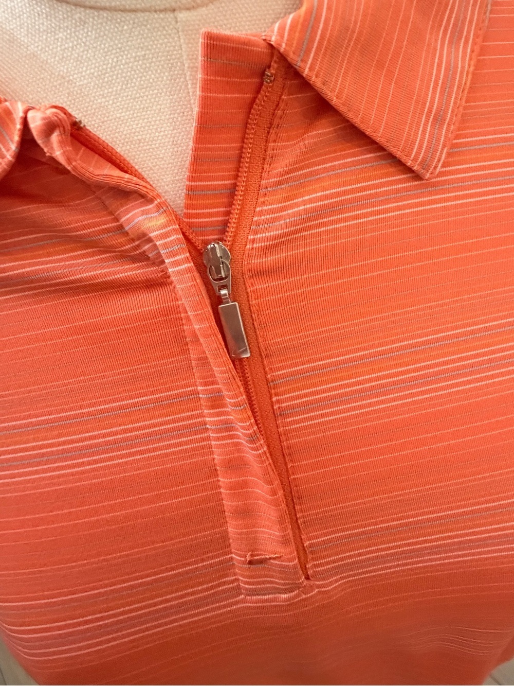 Nike Coral Stripe Short Sleeve Polo Shirt - Picture 4 of 6